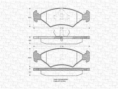 MAGNETI MARELLI 363702160712 -  Комплект тормозных колодок, дисковый тормоз